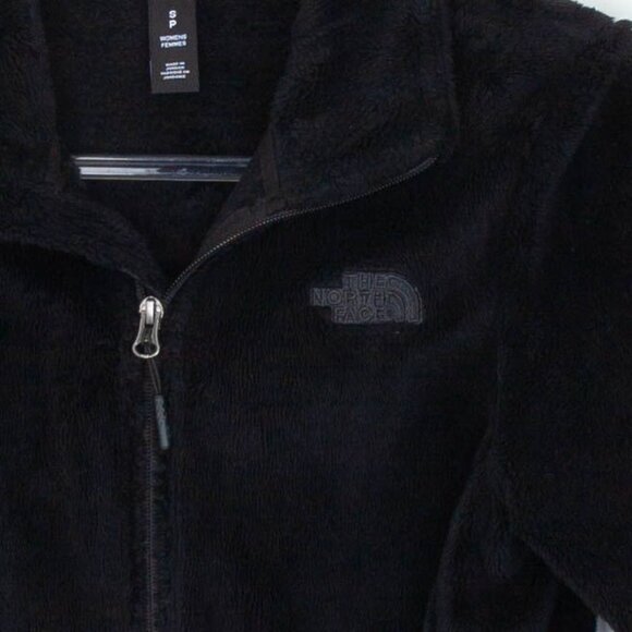 North Face Womens Osito Fuzzy Full Zip Jacket Size S Black Mock Neck Outerwear - Picture 4 of 9